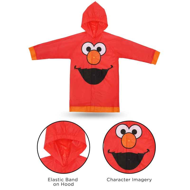 Sesame Street مظلة وعباءة أولاد كيدز من شارع السمسم، مجموعة ملابس مطر إلمو للأطفال، للأعمار من 4-5 سنوات - Image 5